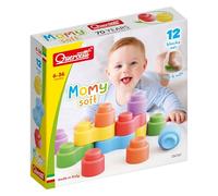 Quercetti -Quercetti-4141 MOMY Soft, Jeux de Construction en Plastique Souple pour la Petite enfance, 12 pièces, Multicolore