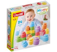 Quercetti -Quercetti-4142 MOMY Soft, Jeux de Construction en Plastique Souple pour la Petite enfance, 24 pièces, Multicolore