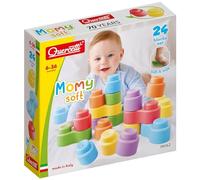 Quercetti -Quercetti-4142 MOMY Soft, Jeux de Construction en Plastique Souple pour la Petite enfance, 24 pièces, Multicolore