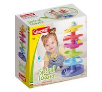 Quercetti Spiral Tower, Circuit Billes Enfant, Jouet Bebe 1 an, Activité Manuelle Enfant Montessori Motricité Fine, Cadeau Enfant 1 an, Activité Sensorielle, Jouet Educatif, Made in Italy
