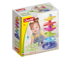 Quercetti Spiral Tower, Circuit Billes Enfant, Jouet Bebe 1 an, Activité Manuelle Enfant Montessori Motricité Fine, Cadeau Enfant 1 an, Activité Sensorielle, Jouet Educatif, Made in Italy