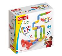 Quercetti Super Saxoflute, Jeu de Construction Musical 24 Pièces, Instruments de Musique pour Enfants à Assembler, Jeux Educatif Montessori, Jouet Enfant 3 Ans, Jeux Exterieur Enfant, Made in Italy