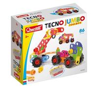 Quercetti Jeu de construction Tecno Jumbo Toolbox – avec vis et écrous – 3-8 ans
