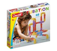Quercetti Tubation, Jeux de Construction, Jouet Enfant 3 Ans, Jeux Educatif, Construction Mécanique, Montessori, Kits de Loisirs Créatifs, 40 Tubes Colorés pour Structures 3D, Made in Italy