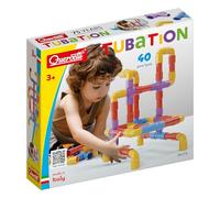 Quercetti Tubation, Jeux de Construction, Jouet Enfant 3 Ans, Jeux Educatif, Construction Mécanique, Montessori, Kits de Loisirs Créatifs, 40 Tubes Colorés pour Structures 3D, Made in Italy