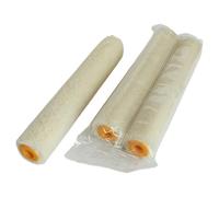 Quercos. Lot de 2 rouleaux de rechange pour peinture petit velours naturel 15 cm - Housse de rouleaux velours peluche laine 5 mm - Jeu de rouleaux patte de lapin pour tous types de peintures et