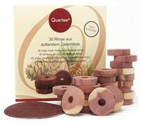 Quertee 30x Anneaux en Bois de cèdre comme Protection Contre Les Mites en Bois de cèdre véritable - Protection 100% Naturelle et Efficace Contre Les Mites sans Produits Chimiques