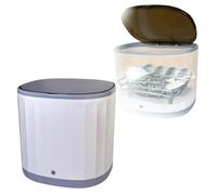 Quesardens Lave-vaisselle portable, machine à laver à tasse à thé, rinçage à 360°, mini lave-vaisselle avec chargement USB pour la maison et le bureau