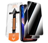 QUESPLE [2 Pièces] Verre Trempé Anti-Espion pour iPhone 11 Pro Max/XS Max, Dépoussiérage Automatique Haute Qualité Couverture Complète, Dureté 9H, Sans Bulles, Protection écran Privacy Film