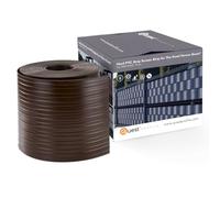 Quest 5x Bande Brise-Vue Double Fil 19 cm Imperméable - Marron, 5 m