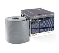 Quest Bande Brise-Vue 19 cm en PVC avec 20 Clips - Gris, 26 m