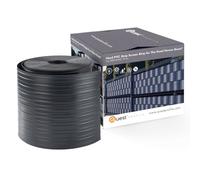 Quest Bande Brise-Vue de 19 cm en PVC Rigide - Graphite, 26 m