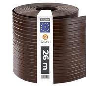 Quest Bandes Brise-Vue en PVC Rigide pour clôture Double Fil - Protection Contre Le Vent pour Jardin, Balcon, terrasse - Rouleau 26 m x 19 cm, 900 g/m2 - Marron