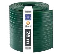 Quest Bandes Brise-Vue en PVC Rigide pour clôture Double Fil - Protection Contre Le Vent pour Jardin, Balcon, terrasse - Rouleau 26 m x 19 cm, 900 g/m2 - Vert