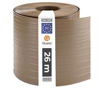 Quest Bandes Brise-Vue en PVC Rigide pour clôture Double Fil - Protection Contre Le Vent pour Jardin, Balcon, terrasse - Rouleau 26 m x 19 cm, 900 g/m2 - Beige
