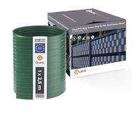 Quest Bandes Brise-Vue en PVC Rigide pour clôture Double Fil - Protection Vent et vis-à-vis - Bandes prédécoupées 2,525 m x 19 cm, 900 g/m2 (10 Bandes x 2,525 m, Vert)