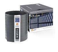 Quest Bandes Brise-Vue en PVC Rigide pour clôture Double Fil - Protection Vent et vis-à-vis - Bandes prédécoupées 2,525 m x 19 cm, 900 g/m2 (5 Bandes x 2,525 m, Anthracite)
