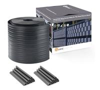 Quest Bandes brise-vue pour panneaux double fil - En PVC - 26 m x 19 cm - 900 g/m² - Anthracite RAL 7016 + 20 clips - Pour jardin, balcon, terrasse