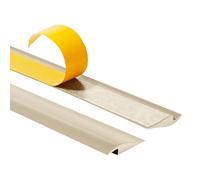 Quest Barre de seuil rattrapage de niveau en PVC Autoadhésif - 50 mm x 7 mm - 2 mètres - Profil de finition d'adaptation, Bande de Sol Autocollante (Beige)
