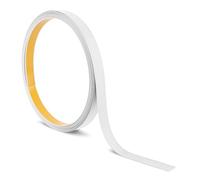 Quest Barre plate en plastique autocollant - Longueur : 10 m - Profilé en PVC pour la construction et la décoration (blanc, 10 m x 30 mm)