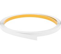 QUEST Barre plate en PVC rigide 1x30mm, 10m, auto-adhésif, adhésif, PP, blanc