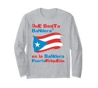 Qu'est-ce Que Bonita Bandera Porto Rico Pride Design Manche Longue