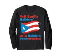 Qu'est-ce Que Bonita Bandera Porto Rico Pride Design Manche Longue