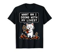 Qu'est-ce Que Je Fais de ma Vie - Funny Cat T-Shirt