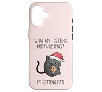 Qu'est-ce Que Je Vais recevoir pour Noël ? Je deviens Gros, Chat drôle Coque pour iPhone 16