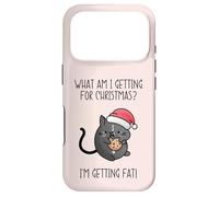 Qu'est-ce Que Je Vais recevoir pour Noël ? Je deviens Gros, Chat drôle Coque pour iPhone 17 Pro