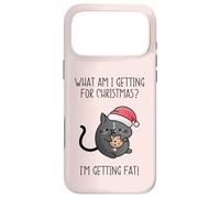 Qu'est-ce Que Je Vais recevoir pour Noël ? Je deviens Gros, Chat drôle Coque pour iPhone 17 Pro Max