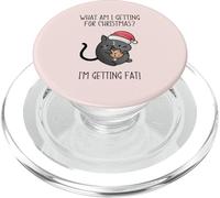 Qu'est-ce Que Je Vais recevoir pour Noël ? Je deviens Gros, Chat drôle PopSockets PopGrip pour MagSafe