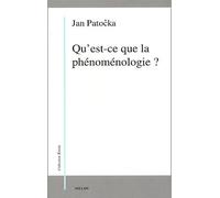 Qu'est-Ce Que La Phénoménologie ?