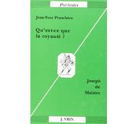 Qu'est ce que la royauté ?