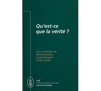 Qu'est-ce que la vérité ? - BOURGINE BENOIT - Cerf - broché - Essai