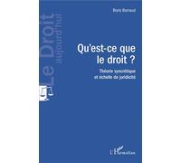 Qu'est-ce que le droit ? Théorie syncrétique et échelle de juridicité - Boris Barraud - L'harmattan - broché - Etude