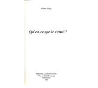 QU'EST CE QUE LE VIRTUEL ?