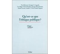 Qu'est-ce que l'éthique publique ?