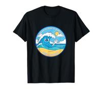 Qu'est-ce Que l'océan a Dit à Beach It Waves Funny Dad Joke Pun T-Shirt