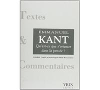 Qu'est-ce que s'orienter dans la pensee