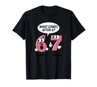 Qu'est-ce Qui Vient après 6 Six 7 Seven Funny Meme Cartoon T-Shirt