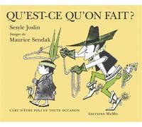 Qu'est-ce qu'on fait ? - Maurice Sendak - Memo Eds - relié - Album jeunesse dès 3 ans