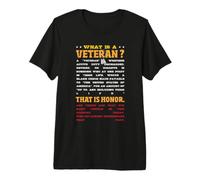 Qu'est-ce qu'un vétéran Qui est Honneur T-Shirt Haut de Gamme
