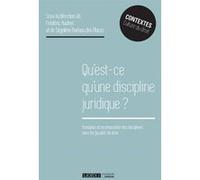 QU'EST-CE QU'UNE DISCIPLINE JURIDIQUE ?: FONDATIONS ET RECOMPOSITIONS DES DISCIPLINES DANS LES FACULTES DE DROIT