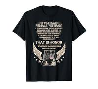 Qu'est-ce qu'une femme vétéran? Que ce soit un service actif qui est un honneur T-Shirt