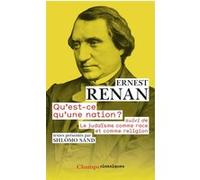 Qu'est-ce qu'une nation ? Suivi de Le Judaïsme comme race et comme religion - Ernest Renan - Flammarion - broché - Essai