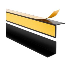 Quest Cornière d'angle PVC 25 x 25 mm Autoadhésive - Noir, 200 cm