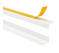 Quest Cornière d'Angle PVC 50 x 20 mm Autoadhésive - Blanc, 200 cm | Profilé de protection des bords en PVC rigide, résistant aux chocs, sans perçage, murs et rebords, maison & bureau