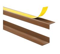 Quest Cornière d'Angle PVC 50 x 20 mm Autoadhésive - Marron, 200 cm | Profilé de protection des bords en PVC rigide, résistant aux chocs, sans perçage, murs et rebords, maison & bureau
