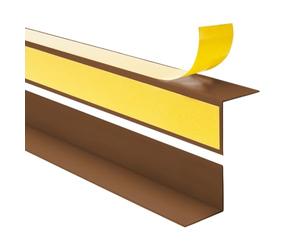 Quest Cornière d'angle PVC 50 x 50 mm Autoadhésive - Marron, 200 cm | Profilé de protection des bords en PVC rigide, résistant aux chocs, sans perçage, murs et rebords, maison & bureau